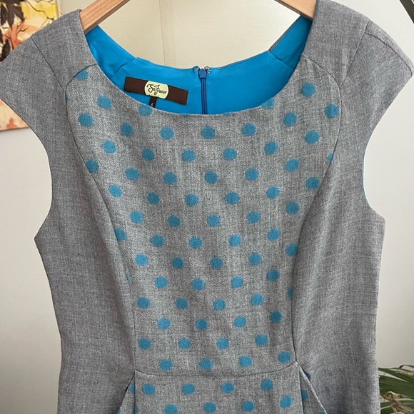 Anthropologie Eva Franco Wool Polka Dot Dress - Picture 2 of 7